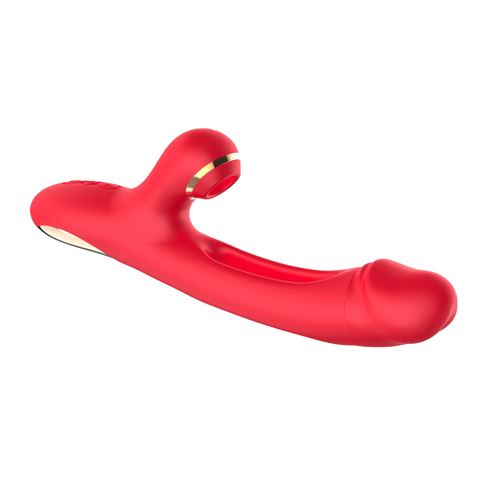 3 in 1 G-spot Patting Vibrator-red above view