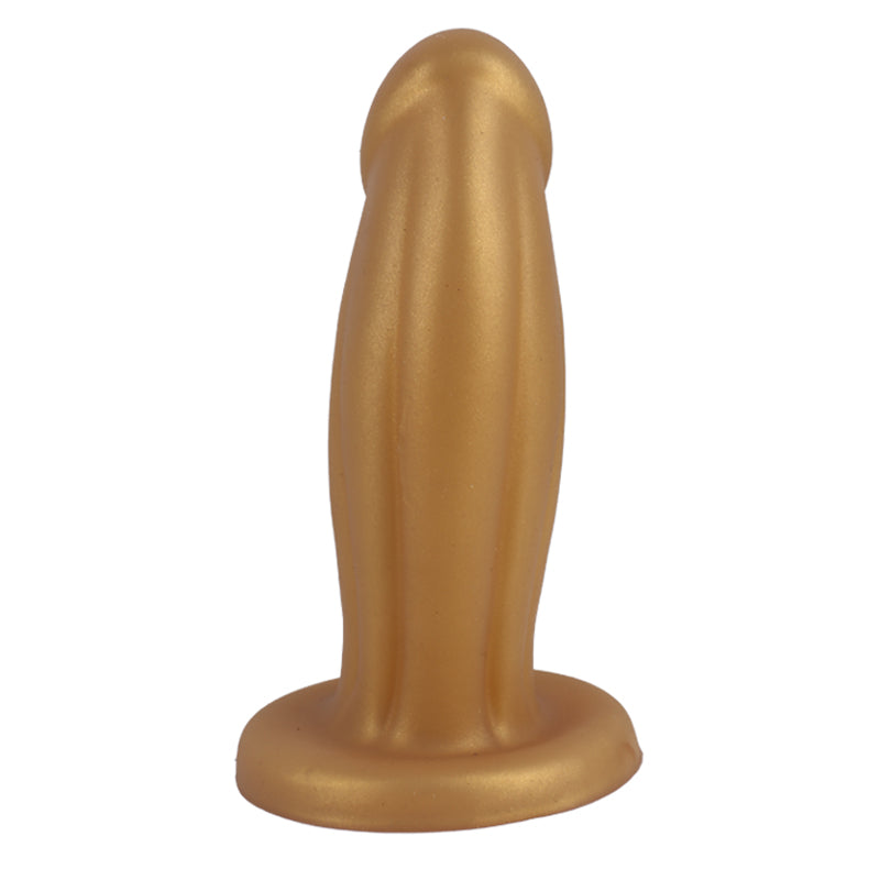 Liquid Silicone Anal Plug Dragon Dildo-gold back view