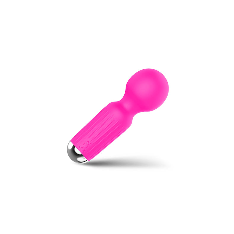 Mini Massage Wand Vibrator side view pink2