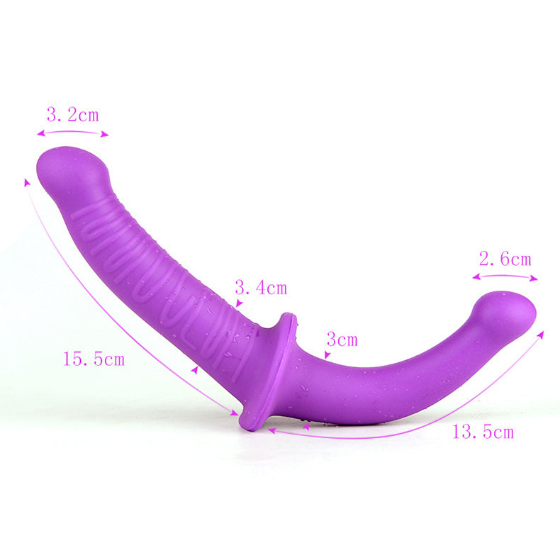 Double Headed Dildo Lesbian Silicone Dildo-size