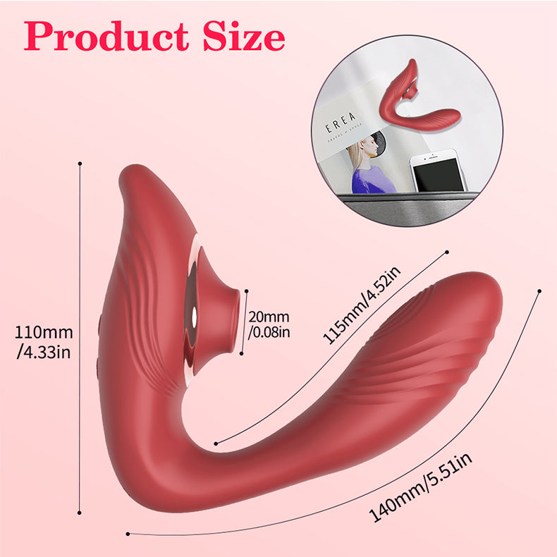 Youngwill-C-shape Wearable Sucking Flapping Vibrator