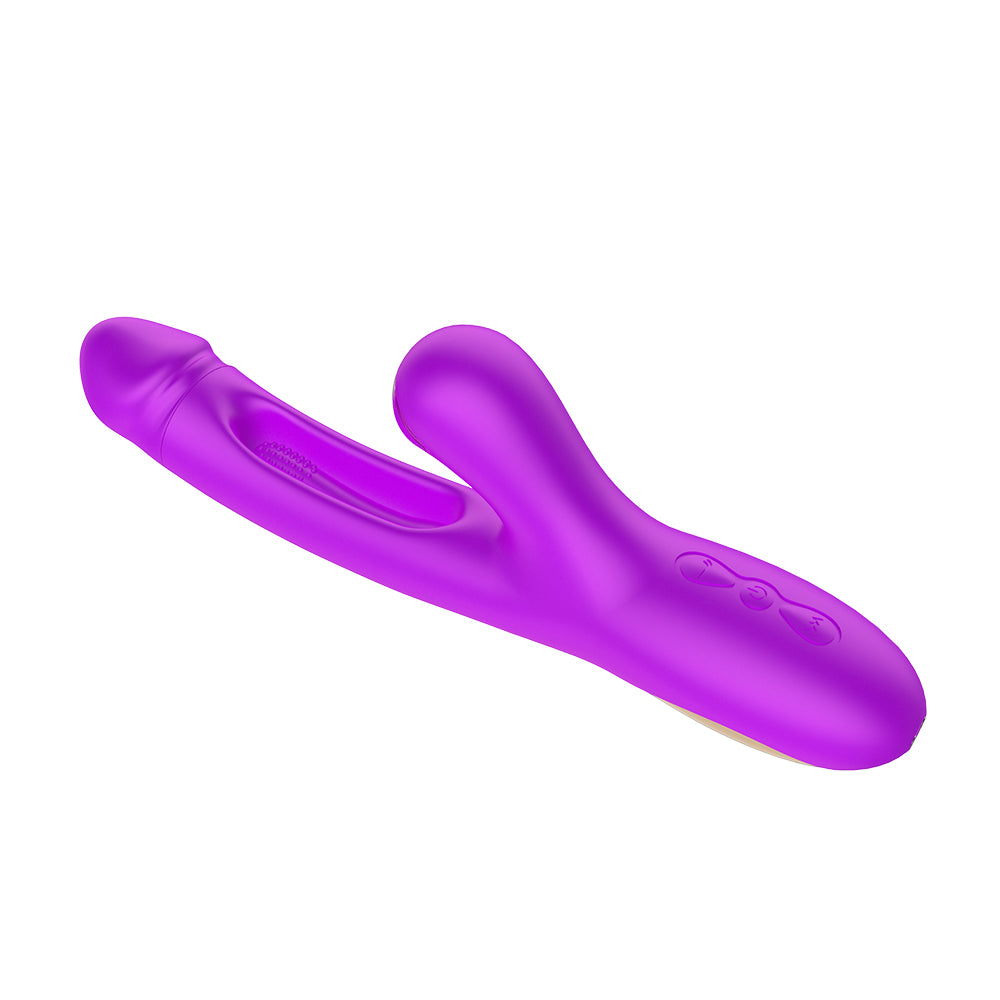 3 in 1 G-spot Patting Vibrator-purple side view