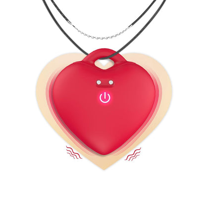 Youngwill Clitoral Vibrator Heart Shaped Necklace Vibrator with Ten Frequency Vibrations