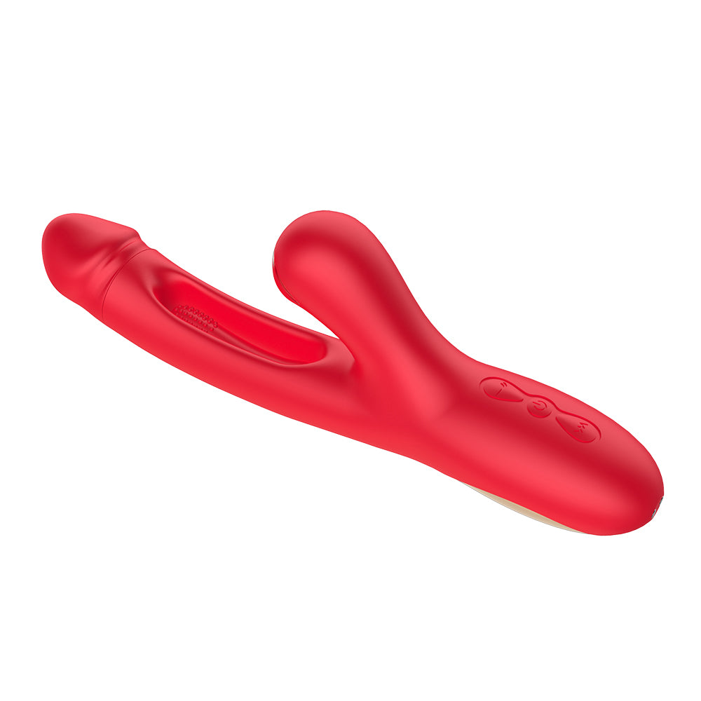  3 in 1 G-spot Patting Vibrator-red side view