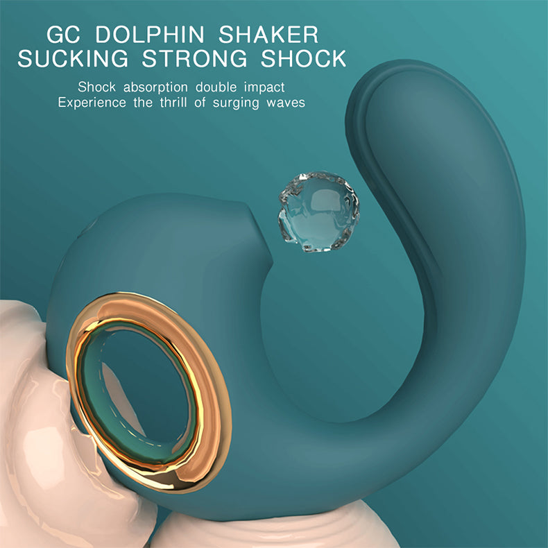 Dolphin C Shape Sucking Vibrator-powerful function