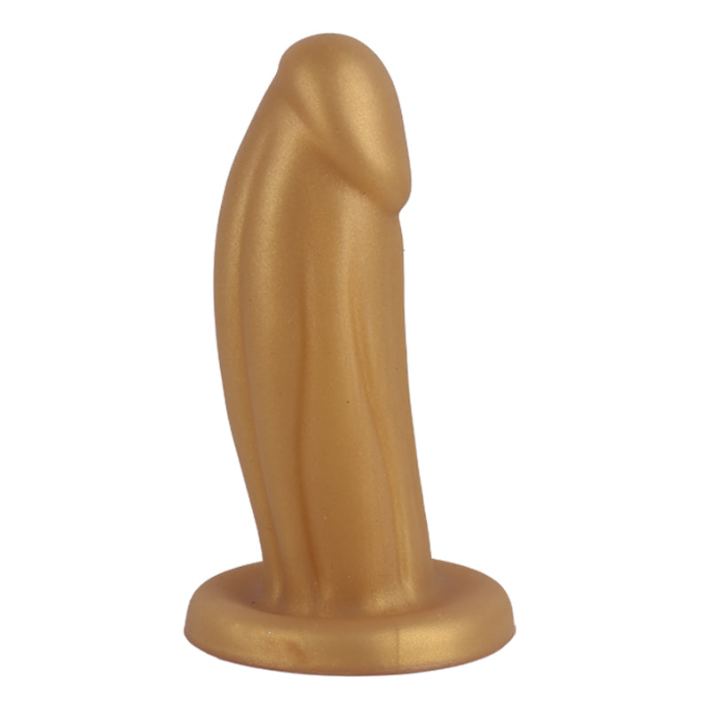 Liquid Silicone Anal Plug Dragon Dildo-gold side view