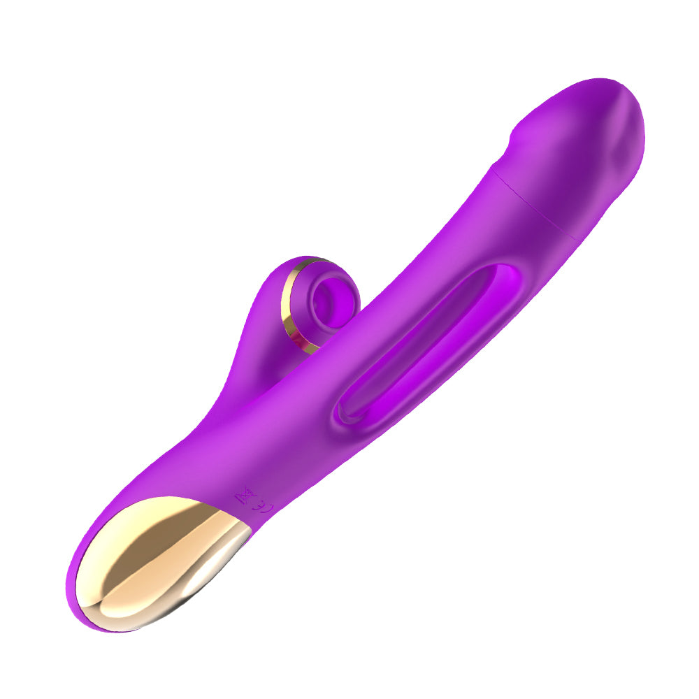 3 in 1 G-spot Patting Vibrator-purple side view