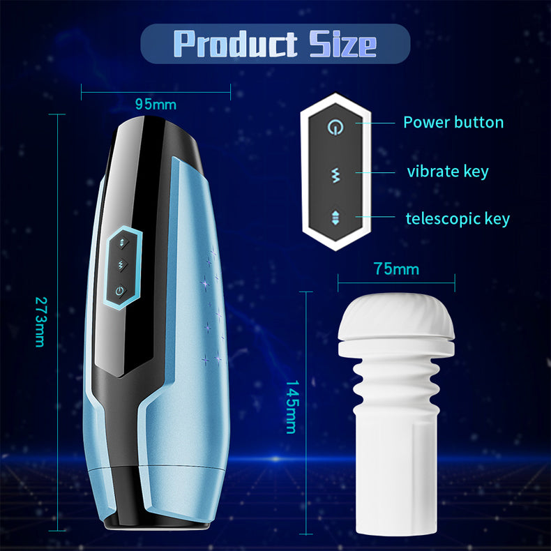 Youngwill Telescopic Masturbation Cup Pulse Vibration Male Masturbator