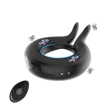 Youngwill Rabbit Ear Penis Ring Wireless Control Cock Ring for Couples