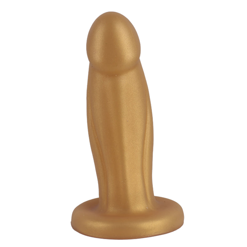 Liquid Silicone Anal Plug Dragon Dildo-gold front view