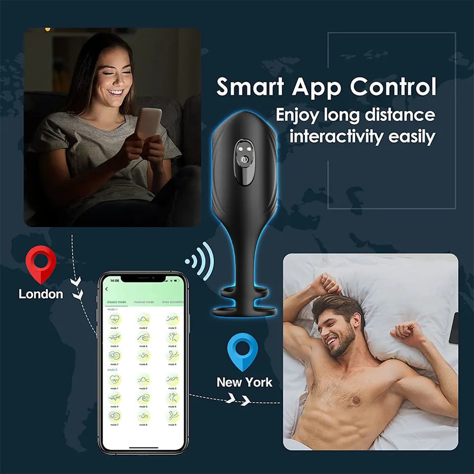 Youngwill APP Bluetooth Penis Ring Vibrator Penis Delay Trainer