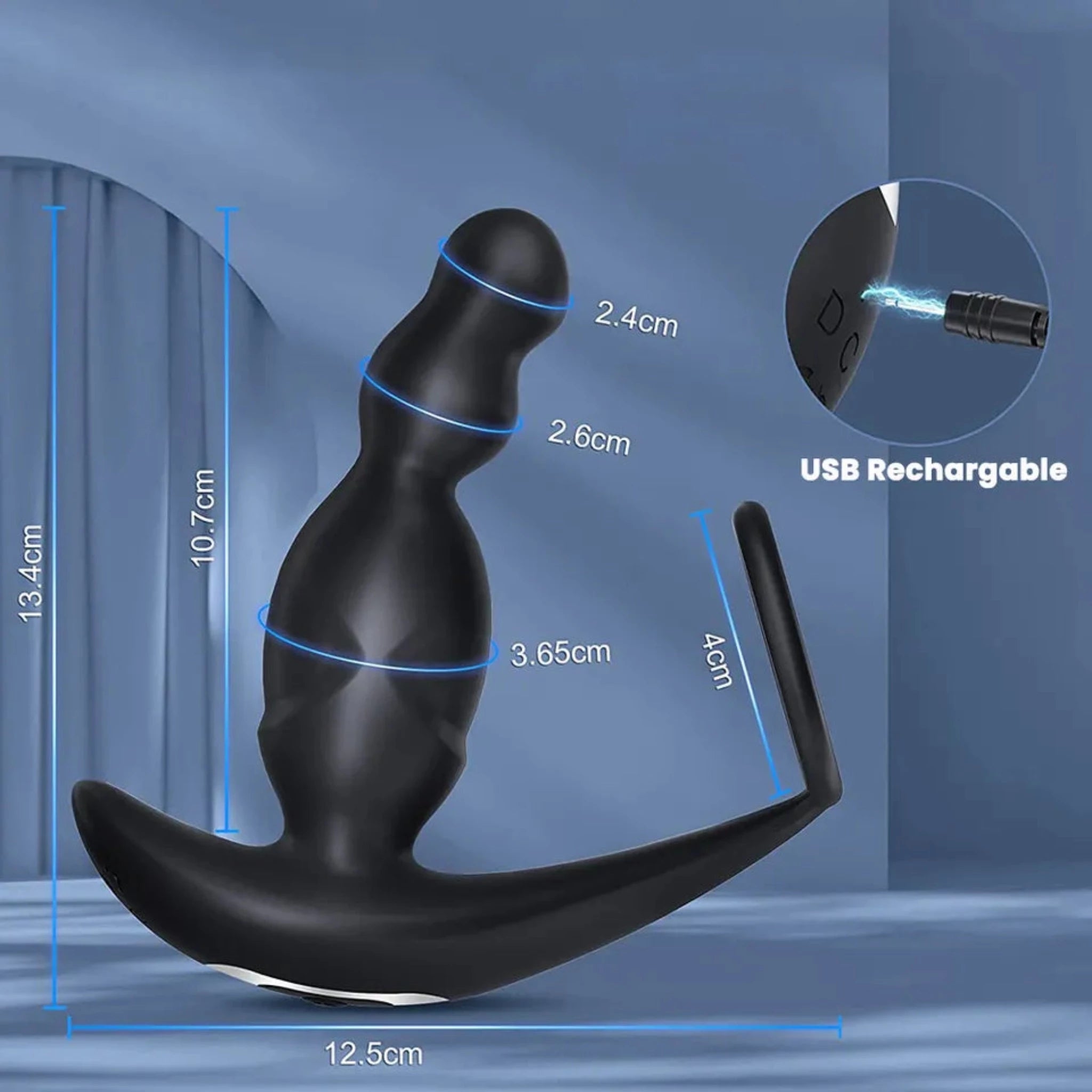 Youngwill APP Rotating Butt Plug Vibrators with Penis Ring