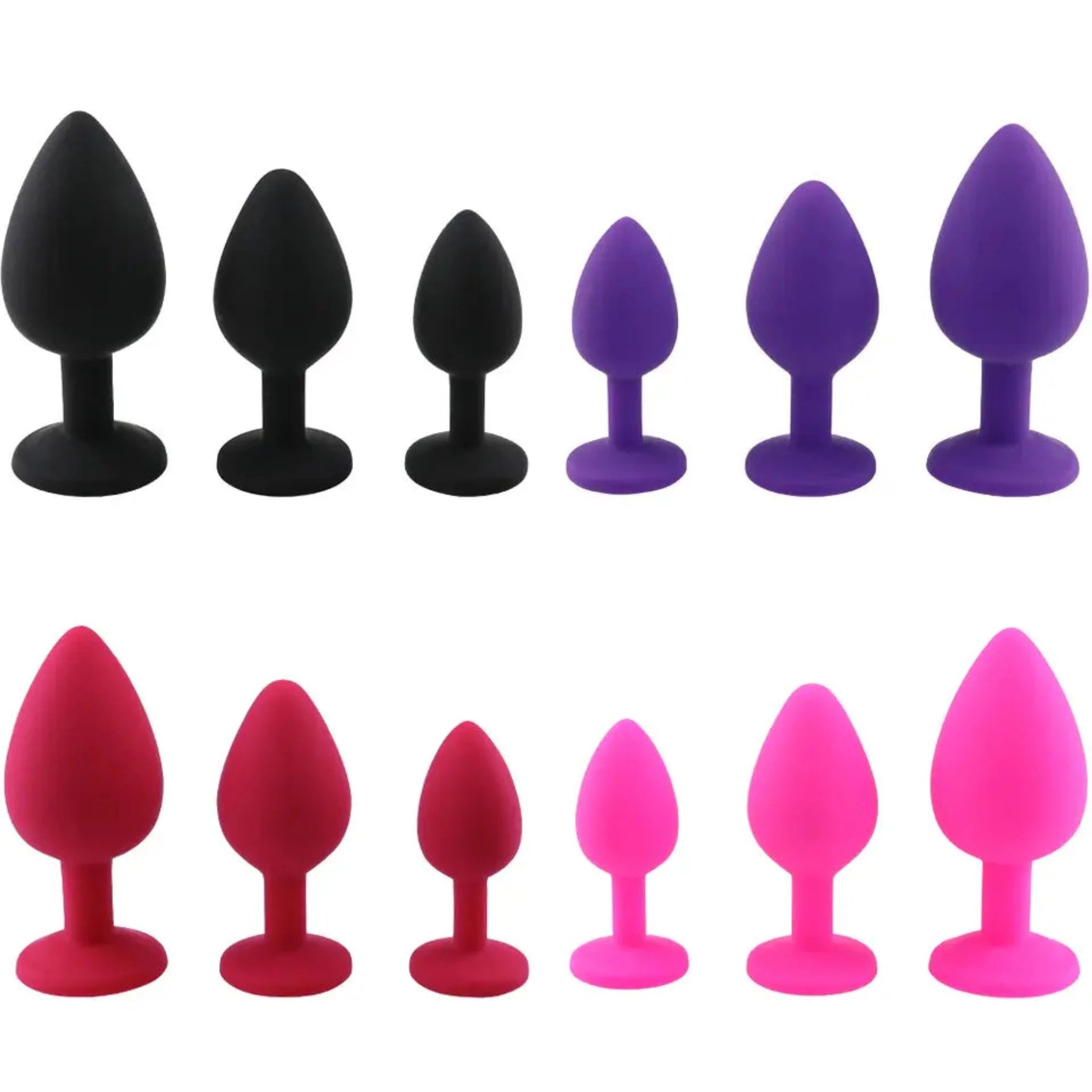 Diamond Silicone Butt Plug for Beginner-four colors