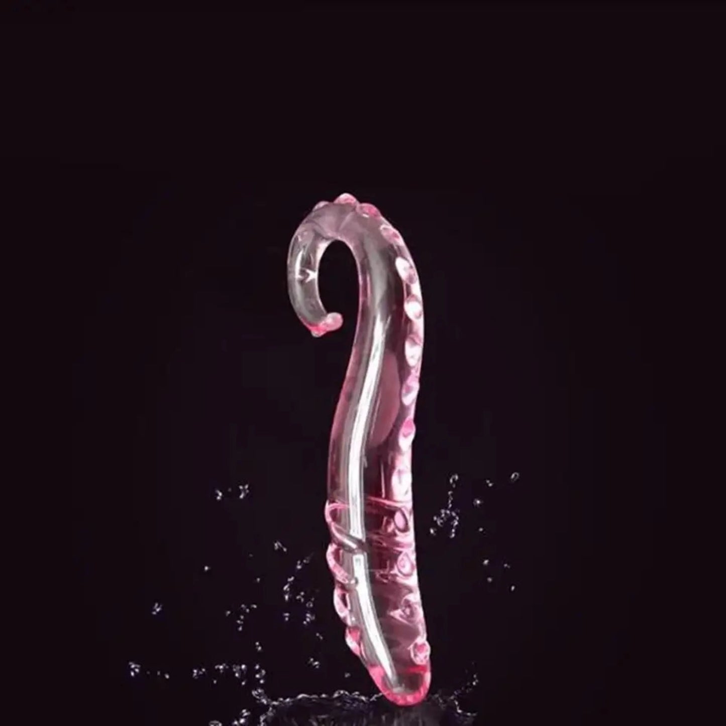Youngwill Hippocampus Shape Pink Glass Anal Plug