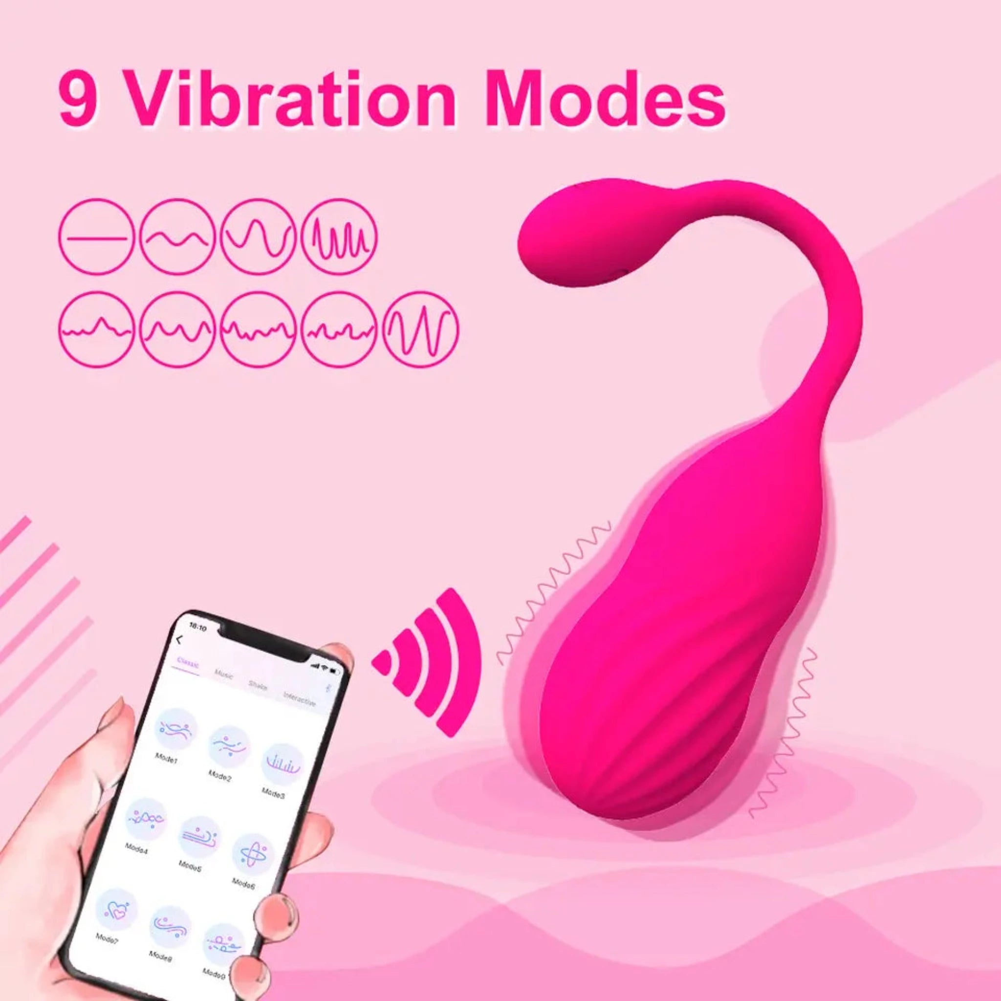 APP Control Egg Vibrator-Vibration modes