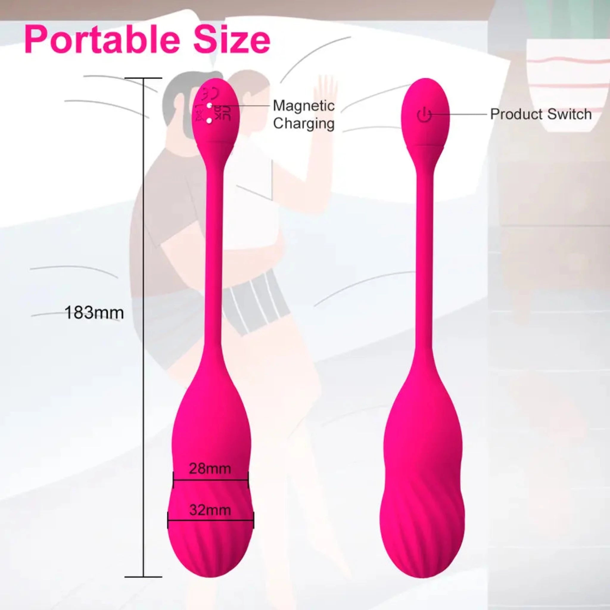 APP Control Egg Vibrator-size