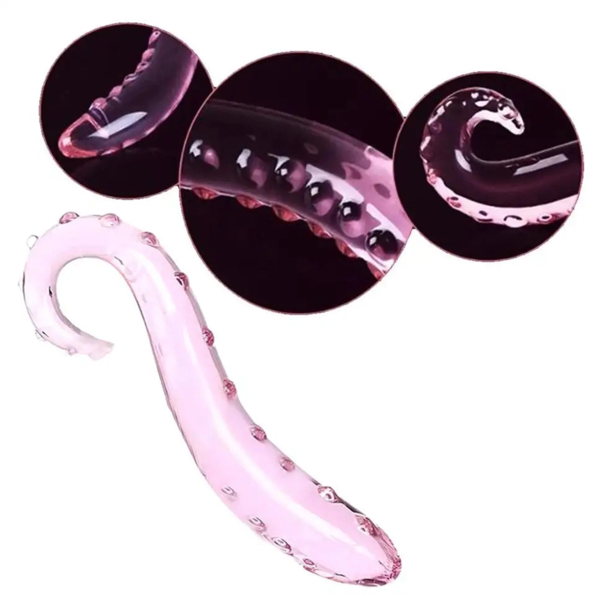 Hippocampus Shape Glass Dildo-close up