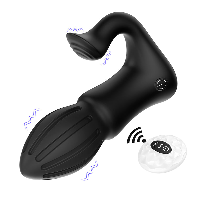 Rocket Black Anal Plug Vibrator - Youngwill