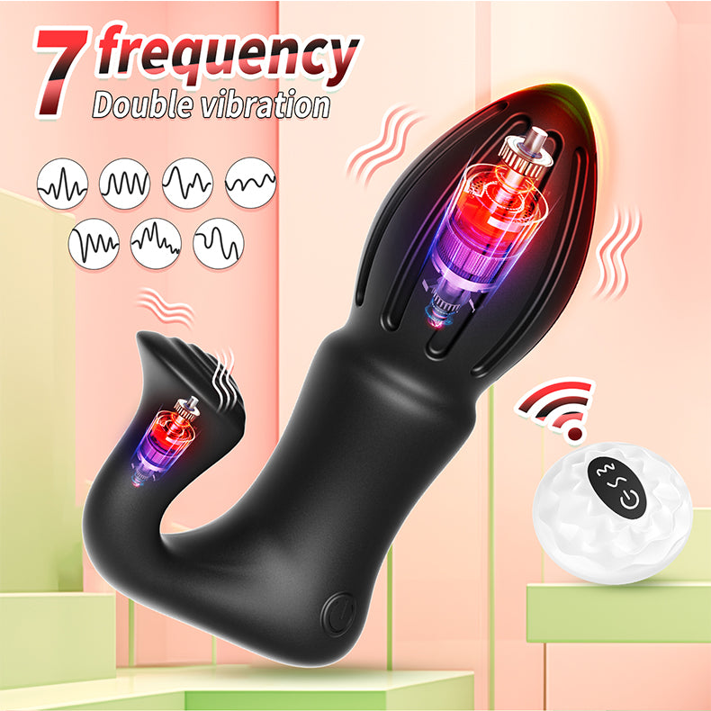 Rocket Black Anal Plug Vibrator function - Youngwill