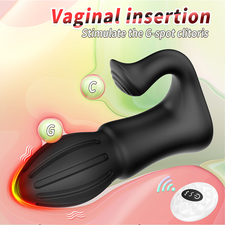 Rocket Black Anal Plug Vibrator function 2- Youngwill